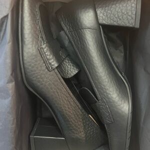 Aquatalia Carlina Black Textured Heels